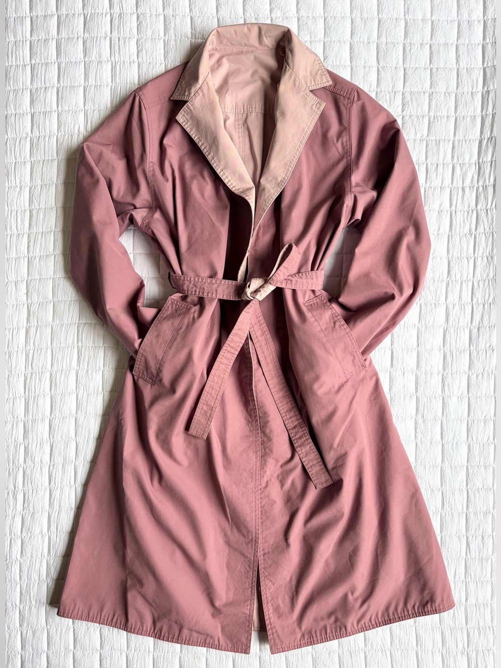 VTG Forecaster of Boston Purple Reversible Cotton/Poly Trench Coat Size 13/14
